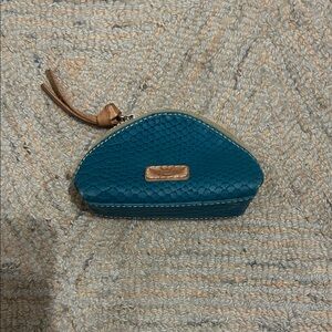 Consuela Teal Textured Cosmetic Case